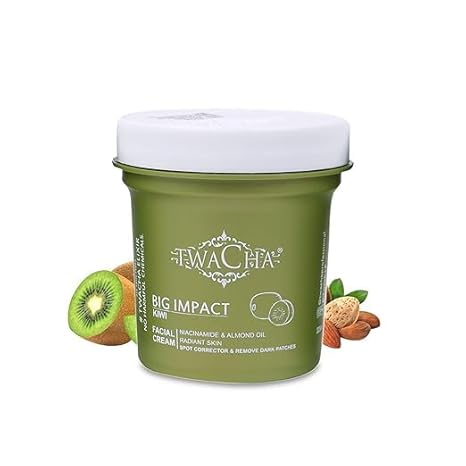 Twacha Kiwi Facial Cream for Radiant Skin Solution, remove dark spots and dark patches with Niacinamide and Almond oil