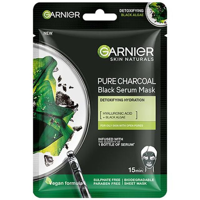 Garnier Skin Naturals Black Serum Mask Pure Charcoal (28gm)