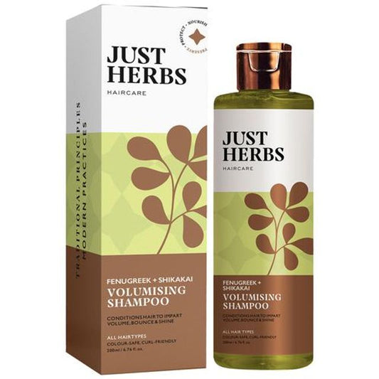 Just Herbs Fenugreek & Shikakai Volumising Shampoo, 200 ml