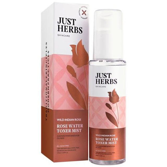 Just Herbs Rose Water Toner For Pore - Wild Indian Rose, 100 ml