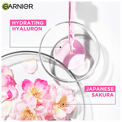 Garnier Sakura White Face Serum Sheet Mask - Hydrates & Brightens The Skin, 28 g