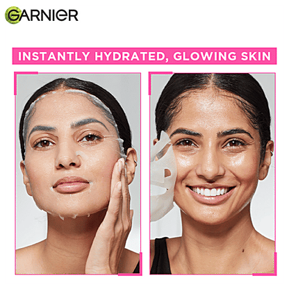 Garnier Sakura White Face Serum Sheet Mask - Hydrates & Brightens The Skin, 28 g