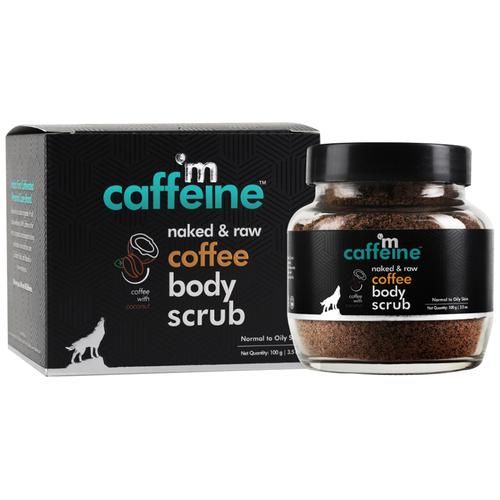 MCaffeine Naked & Raw Exfoliating Coffee Body Scrub - For Tan Removal, Provides Soft & Smooth Skin, 100 g