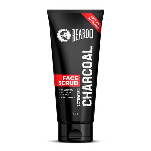 Beardo Activated Charcoal Face Scrub - Deep Pore Cleaning, Removes Dirt, Impurities, For Men, 100 g