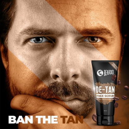 Beardo DeTan Face Scrub - Rejuvenates Skin, Removes Tan & Dead Cells, Blackheads, For Men, 100 g