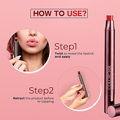 ColorBar Creme Me As I Am Lipstick - Provides Rich & Soft Finish, 0.8 g Admiral - 008