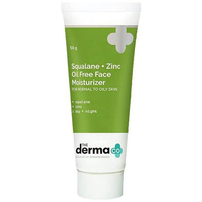 The Derma Co Squalane & Zinc Oil-Free Face Moisturizer - Fights Dryness, For Normal To Dry Skin, 50 g