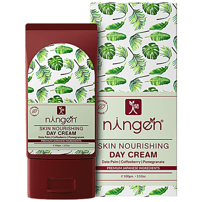 Ningen Skin Nourishing Day Cream - Date Palm, Coffeeberry & Pomegranate, Improves Skin Elasticity, 100 g