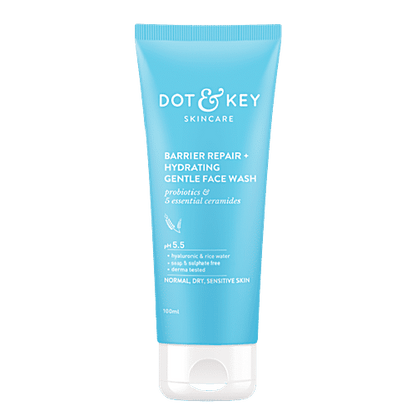 Dot & Key Barrier Repair + Hydrating Gentle Face Wash - pH 5.5, For Normal To Dry Skin, 100 ml