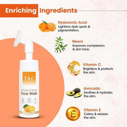 TAC - The Ayurveda Co. Vitamin C Foam Face Wash, 150 ml