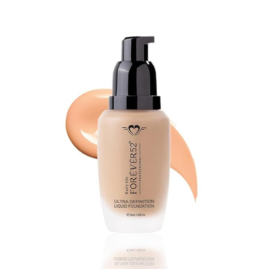 Daily Life Forever52 Ultra Definition Liquid Foundation (Honey- 014,Medium to Fair Shade with Yellow Undertone) Long Lasting Matte Full Coverage Flawless Weightless