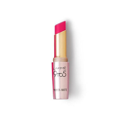 Lakme 9 To 5 Primer + Matte Lipstick - MP1 Pink Perfect (3.6g)