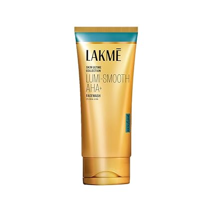 Lakme Lumi-Smooth AHA+ Facewash with 2% Salicylic Acid-Lactic Acid 100g | Face wash for brighter skin | Gel based face cleanser with AHA BHA & PHA
