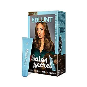 BBLUNT Salon Secret High Shine Creme Hair Colour - Honey Light Golden Brown 5.32 (100gm+8ml)