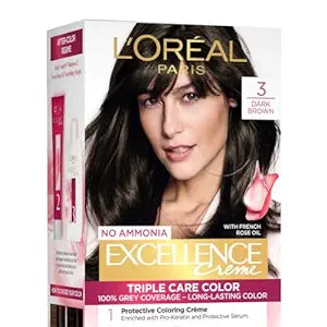 LOreal Paris Excellence Creme Hair Color - 3 Dark Brown ((72ml)