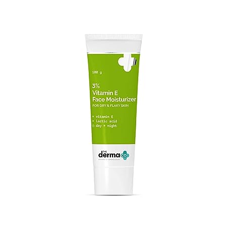 The Derma Co 3% Vitamin E Face Moisturizer With Vitamin E & Lactic Acid For Dry & Flaky Skin - 100 G