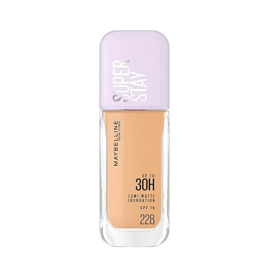 Maybelline New York Super Stay Lumi Matte Liquid Foundation, 30 HR Long Lasting yet Lightweight, 228, 35ml