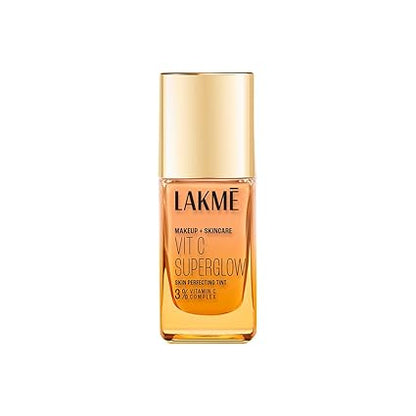 LAKMÉ Makeup+Skincare VitC Superglow Skin Perfecting Medium Liquid Tint, Warm Natural W180