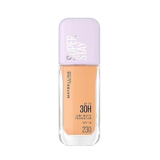 Maybelline New York Super Stay Lumi Matte Liquid Foundation, 30 HR Long Lasting yet Lightweight, 230, 35ml