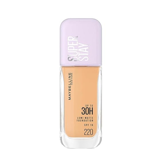 Maybelline New York Super Stay Lumi Matte Liquid Foundation, 30 HR Long Lasting yet Lightweight, 220, 35ml