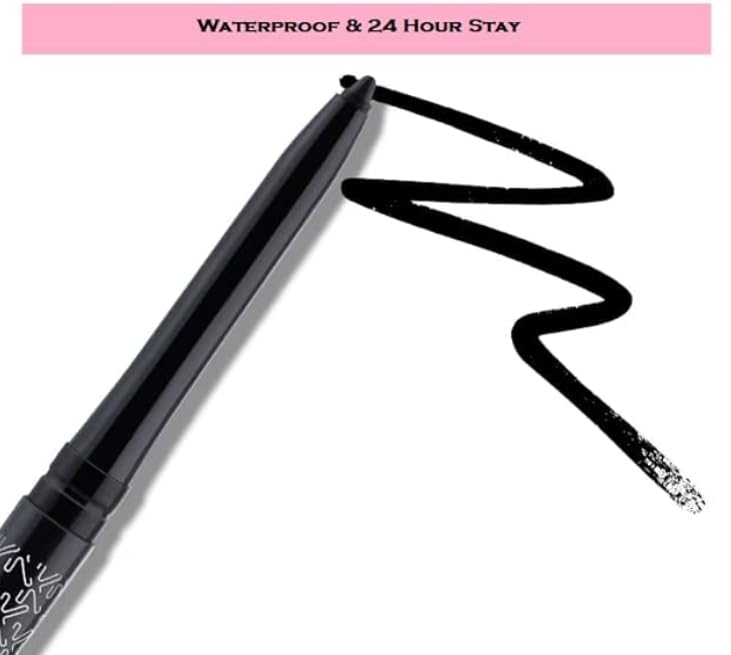 Kay Beauty Pencil Semi-Matte Waterproof 24 Hour Kajal - Spade Black - 0.35 G