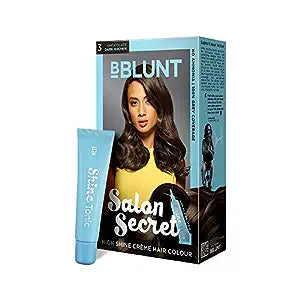 BBLUNT Salon Secret High Shine Creme Hair Colour - Chocolate Dark Brown 3 (100gm+8ml)