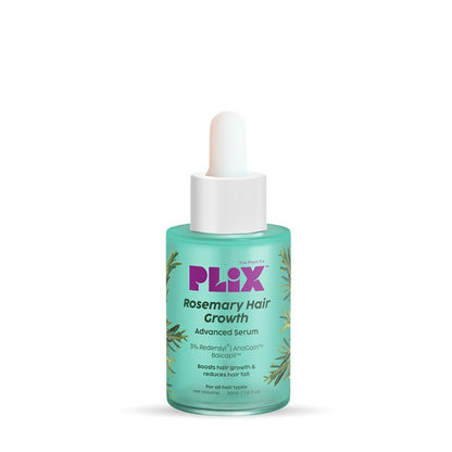 Plix Rosemary Hair Growth Serum with 3% Redensyl, 4% AnaGain, 3% Baicapil, 30 ml | Stimulates Hair Growth, Increase Hair Density & Thickens Hair