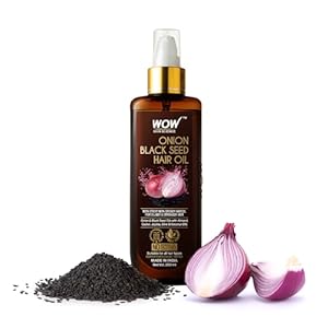 WOW Skin Science Onion Black Seed Hair Oil With Comb Applicator (200ml)