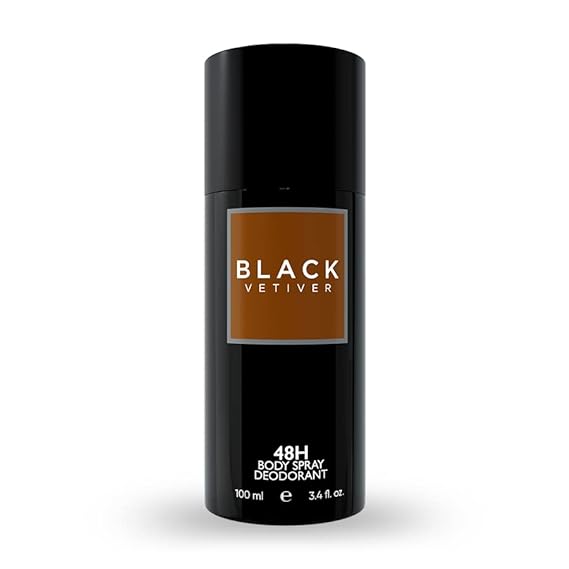 Colorbar Deodorant Black - Vetiver Deo | Masculine fragrance | Long Lasting freshness