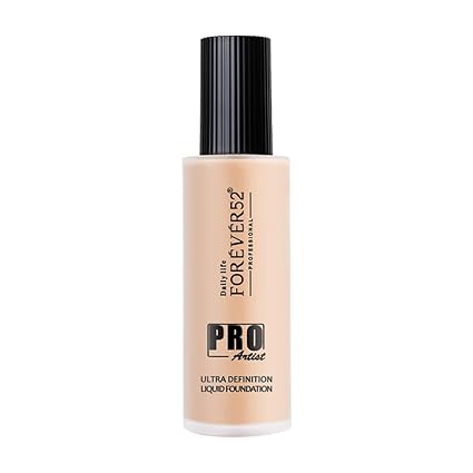 Daily Life Forever52 Pro Artist Ultra Definition Liquid Foundation|High-Pigment, Full Coverage, 24-Hour Wear, Waterproof & Sweatproof, Lightweight Hydrating, Oil-Free– Pralines, 60ml
