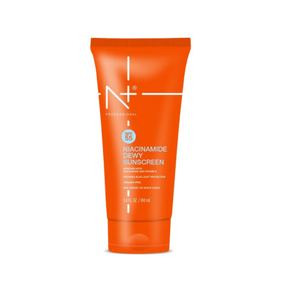 N+ Sunscreen Cream with spf 55 + Niacinamide Dewy + Vitamin E, Non-Greasy, No white caste
