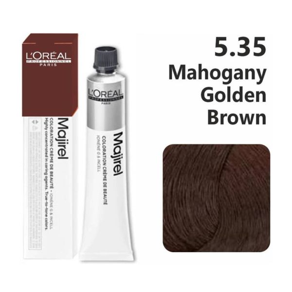 L'Oréal Professionnel Majirel Permanent Hair Colour - 5.35 Light Golden Mahogany Brown 60ml