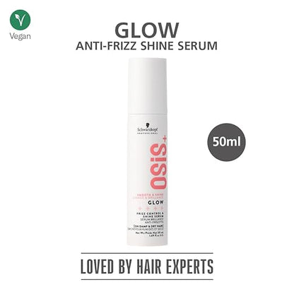 OSiS+ Schwarzkopf Professional Osis+ Glow Anti-Frizz Shine Serum I For Frizz Reduction And Shine | Vegan | Leave-In Hair Serum | Silicon Free | 50Ml