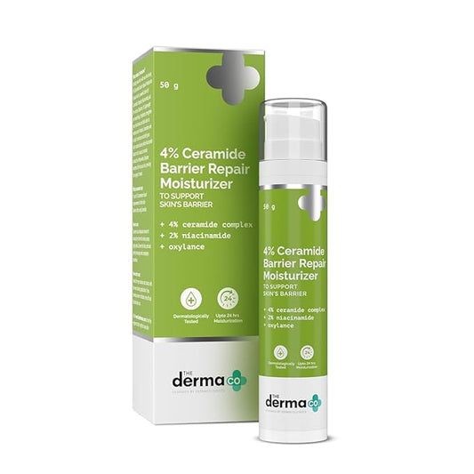 The Derma Co 4% Ceramide Barrier Repair Moisturizer | Niacinamide & Oxylance I Repairs & Strengthens Skin I Improves Skin texture