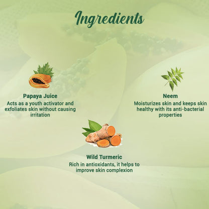 Biotique Papaya Deep Cleanse Face Wash | Gentle Exfoliation | Visibly Glowing Skin | 100% Botanical Extracts, 200ml