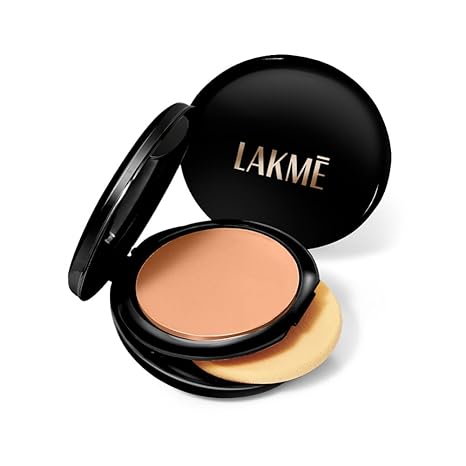 LAKMÉ Showstopper Collection Unreal Dual Cover Pressed Powder, Rose Creme 02, 9 G - Oily, Natural
