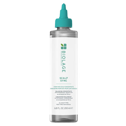 Matrix Biolage Scalp Sync Purifying Concentrate - Exfoliating & Clarifying Dry Scalp Treatment, Refreshing & Reinvigorating, Fermented Tea Blend & Glycolic Acid, 200ml