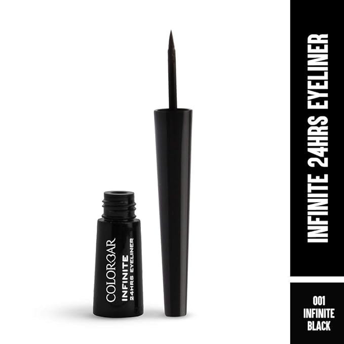 Colorbar Infinite 24 Hours Eyeliner, Black 001, 2.5ml | non-transfer, sweat proof formula | Lasts upto 24 hours