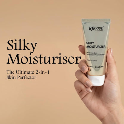 Recode Silky 2 in 1 Moisturizer Cum Primer 60 G|Primer and Moisturizer for Face|Lightweight,Long Lasting,Hydrating