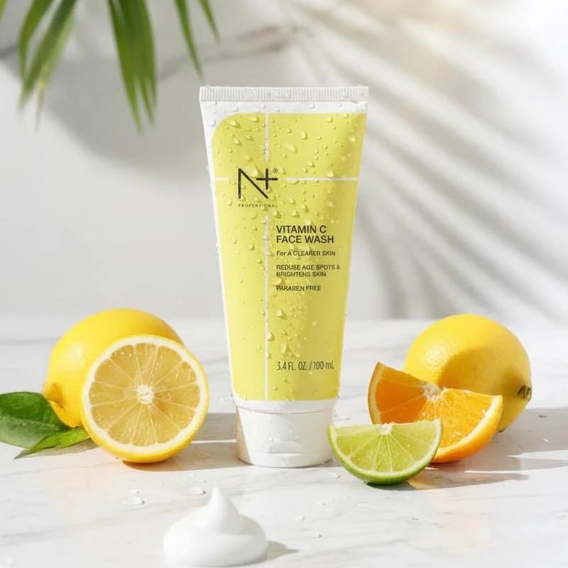 N Plus Professional Vitamin C Face Wash 100ml | Brightening & Deep Cleansing Face Wash for Clear & Glowing Skin