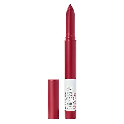 Maybelline New York Lipstick, Matte Finish, Long-lasting, Intense Colour, SuperStay Crayon Lipstick, 50 Own your Empire