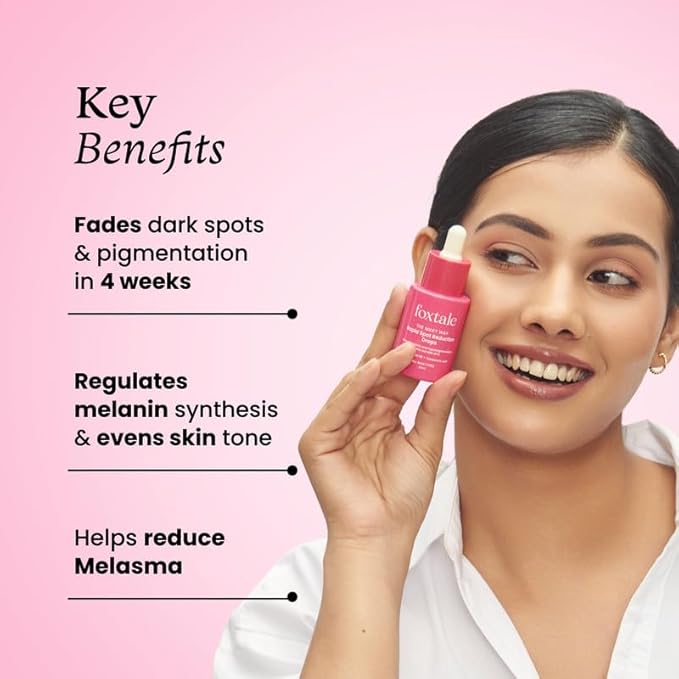 Foxtale 3% Tranexamic Acid Face Serum with Peptides & Niacinamide for Hyperpigmentation, Reduces Marks & Dark Spots