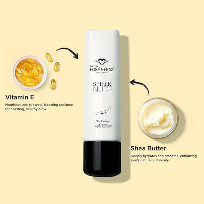 Daily Life Forever52 Sheer Nude Glow Enhancer, Shea Butter and Vitamin E | Multitasking Strobe Cream Sun-kissed Glow (Pearl Gold-03, 40ml)