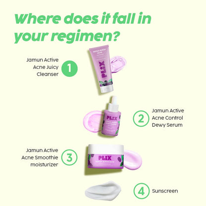 Plix 0.5% w/w Salicylic Acid Jamun Face Wash Cleanser Gel For Active Acne & Oil Control, For Breakouts, Oily & Acne Prone Skin 100 ml