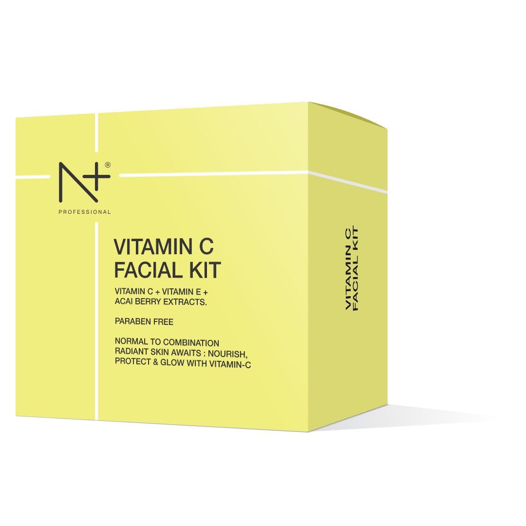 N+ Vitamin C Facial Kit, Vitamin C + E + Acai Berry Extracts, Paraben Free