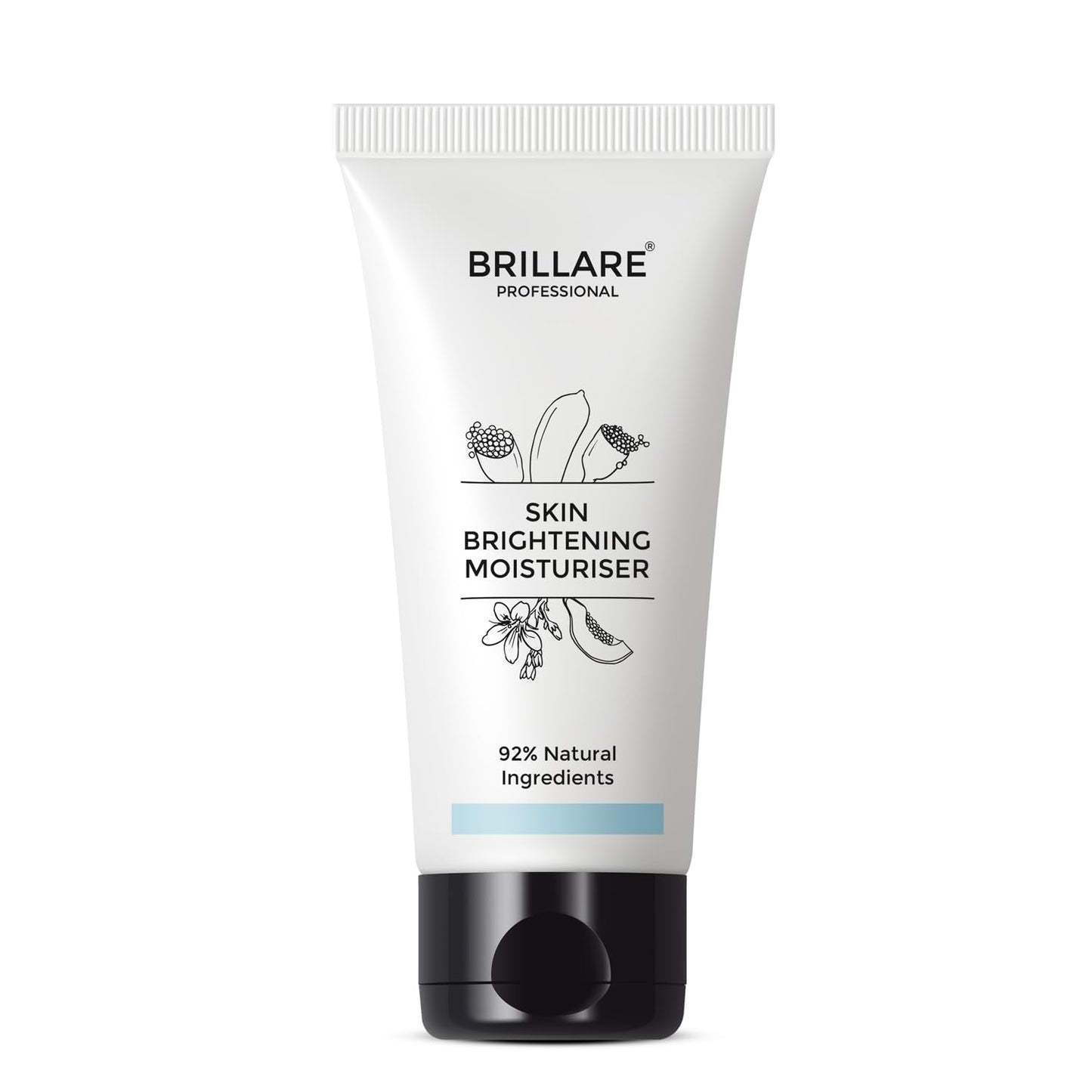 Brillare Professional Skin Brightening Natural Moisturiser With Lime Cavier and Papaya, Reduces Tanning, Helps in Brighten Skin Tone, 50 ml