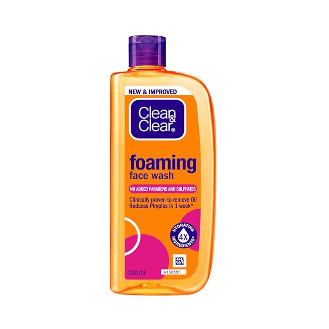 Clean & Clear Foaming Facewash for Oily Skin, Brown, 240ml