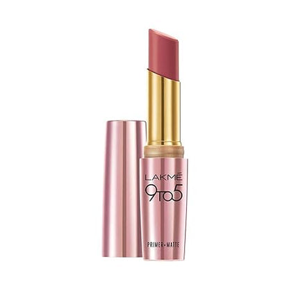 Lakme 9 To 5 Primer + Matte Lipstick - MM1 Mauve Matter (3.6g)