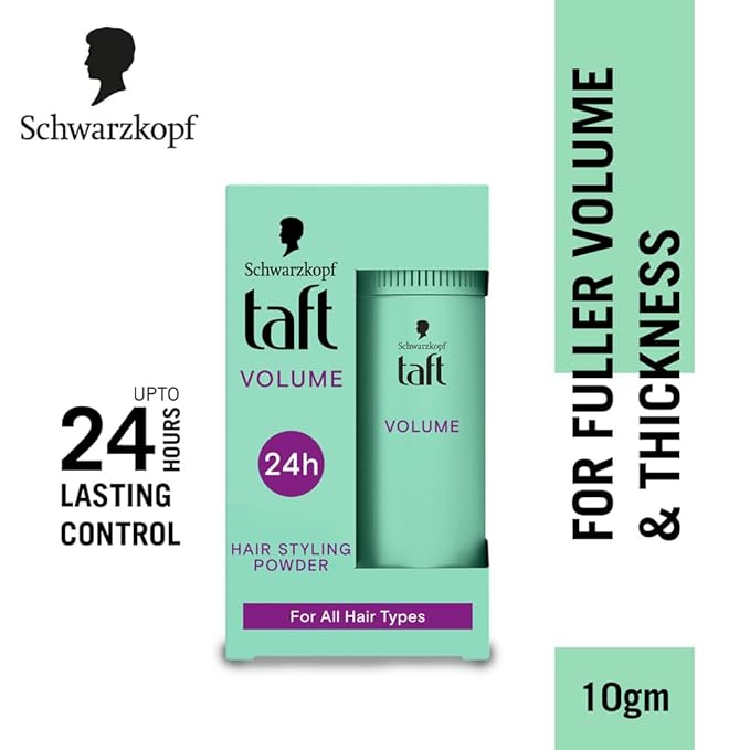 Schwarzkopf TAFT Instant Hair Styling Volume Powder For Fuller Volume And Thickness, Lasts 24 Hours Without Stickiness And Residues