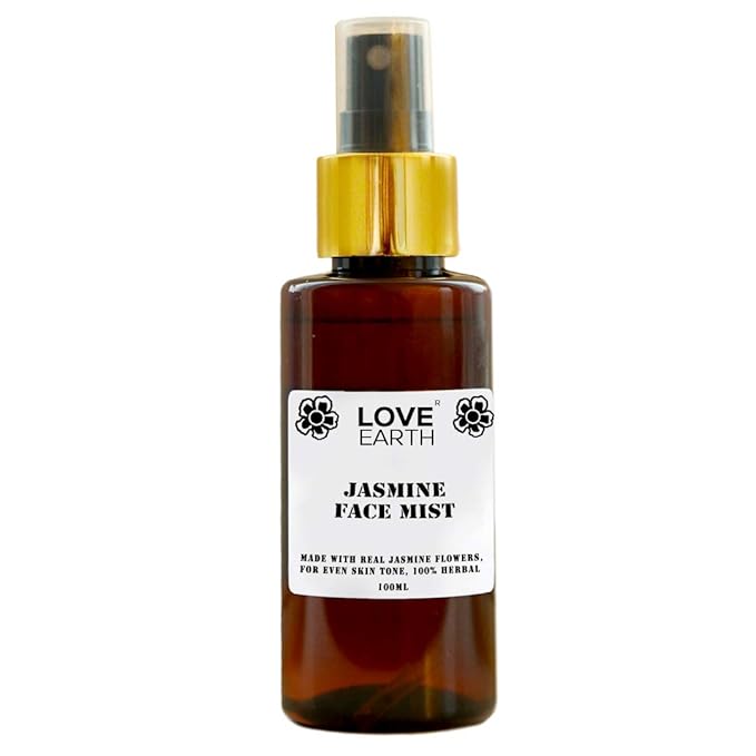 Love Earth Jasmine Mogra Face Mist Toner with Jasmine Oil & Extracts for Instant Glow & Even Skin Tone 100ml